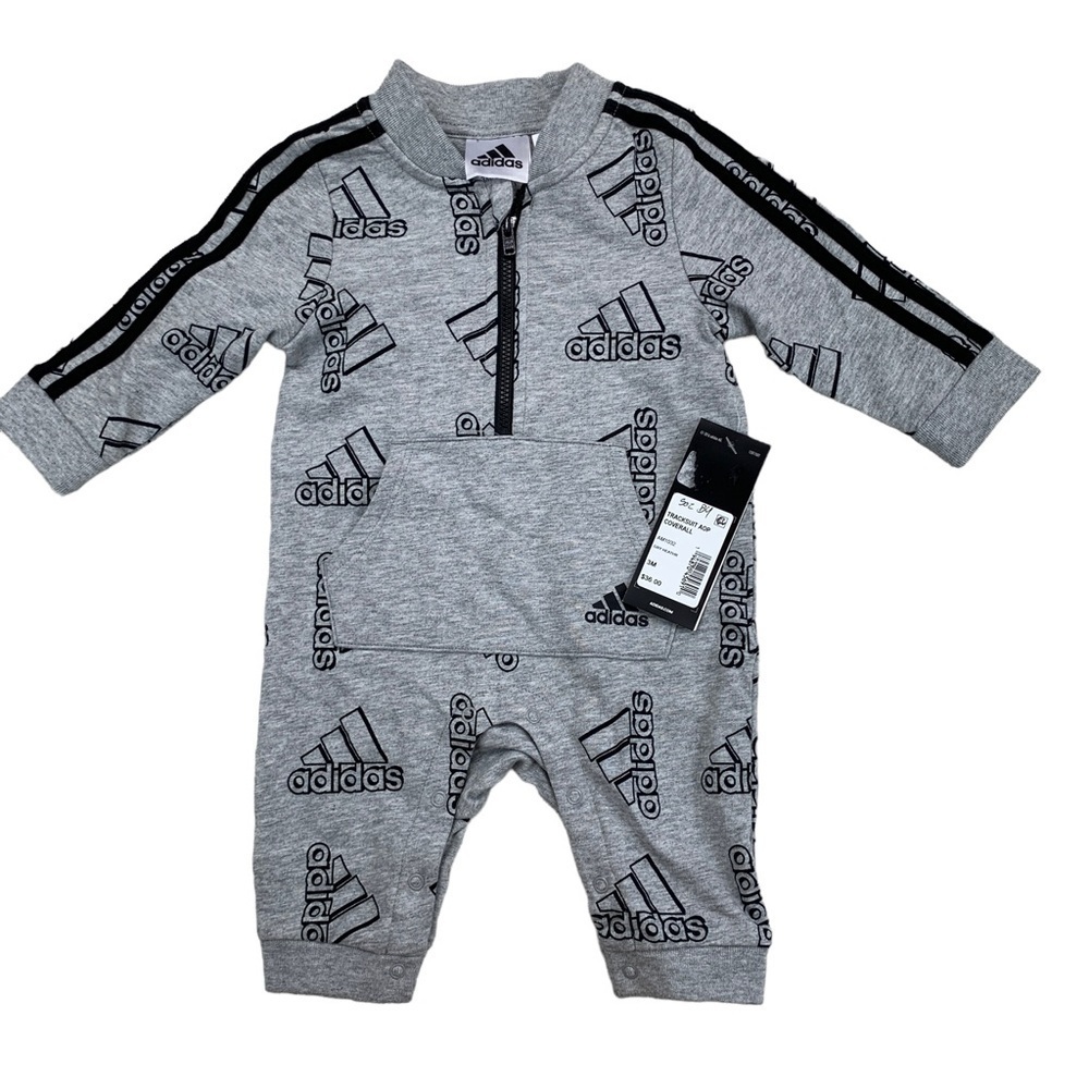 Adidas Printed Tracksuit Coverall Size 3 Months